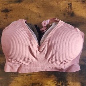 Xl Multicolor 4pcs Maternity&nursing Front Clip bras Comfortable Breastfeeding,